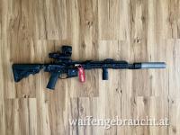 Schmeisser M4FL Mk II in TOP Zustand mit ACOG, Red Dot, B&T Dämpfer und SureFire DF1200 - Tactical M4