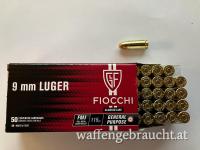 9mm Luger Fiocchi 115 grain FMJ