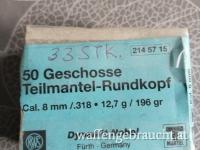 Teilmantelgeschosse 8mm(318) 12,7g