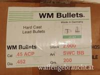 WM bullets SWC 200grs .452