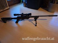 Savage MDT 22lr Kleinkaliber + Zielfernrohr + Bipod + Restmunition (Gewinde 1/2-28)