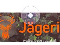 Jagdschild mit Saugnapf "Jägerin"