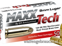 MAXX TECH 9×19 124gr FMJ 1000 Schuss #LAGERND#