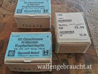 RWS H-Mantelgeschosse im Kaliber .270/.277dia mit 8,4/130gr RWS Kegelspitz 9,4/150gr