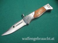 Jagdmesser, Bajonett, Springmesser, Klinge 12cm