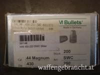 200 Stk. WM-Bullets SWC .430 / 250gr SiverMoly