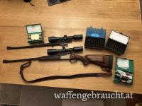 Blaser K77, Halbschaft, 7 x 57 R und Wechsellauf 22-250 Rem., samt Optiken