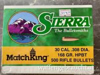 Sierra Match King HPBT Geschosse im Kaliber .30/.308dia mit 168gr