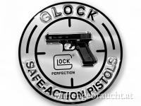 GLOCK Safe Action Dekoschild aus Aluminium