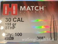 Hornady Geschosse 30 Cal. 155gr. BTHP