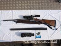 Büchsflinte Karl Hauptmann Ferlach 6,5x57r/16 + Wechsellaufpaar 16/16 + ZF +WB Vorsatz